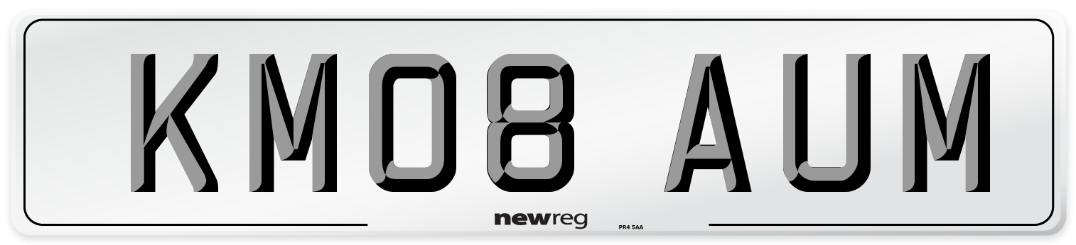 KM08 AUM Number Plate from New Reg
